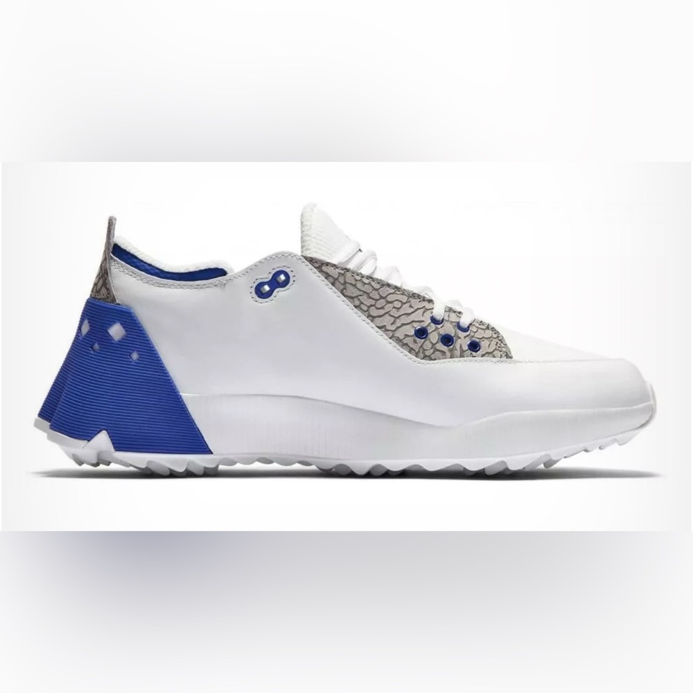Jordan White and Blue Sneakers - Picture 2 of 7